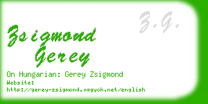 zsigmond gerey business card